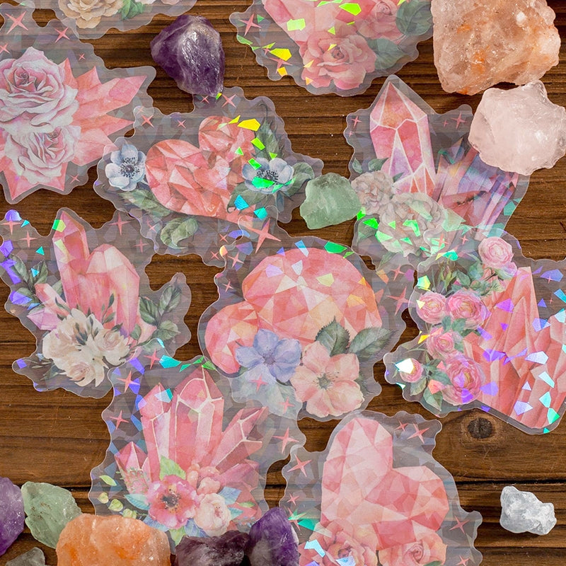 Crystal PET Stickers - Moon, Butterfly, Bottle, Magic, Flower b1