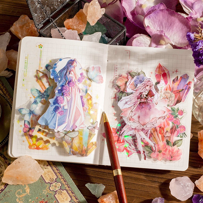 Crystal PET Stickers - Moon, Butterfly, Bottle, Magic, Flower b4