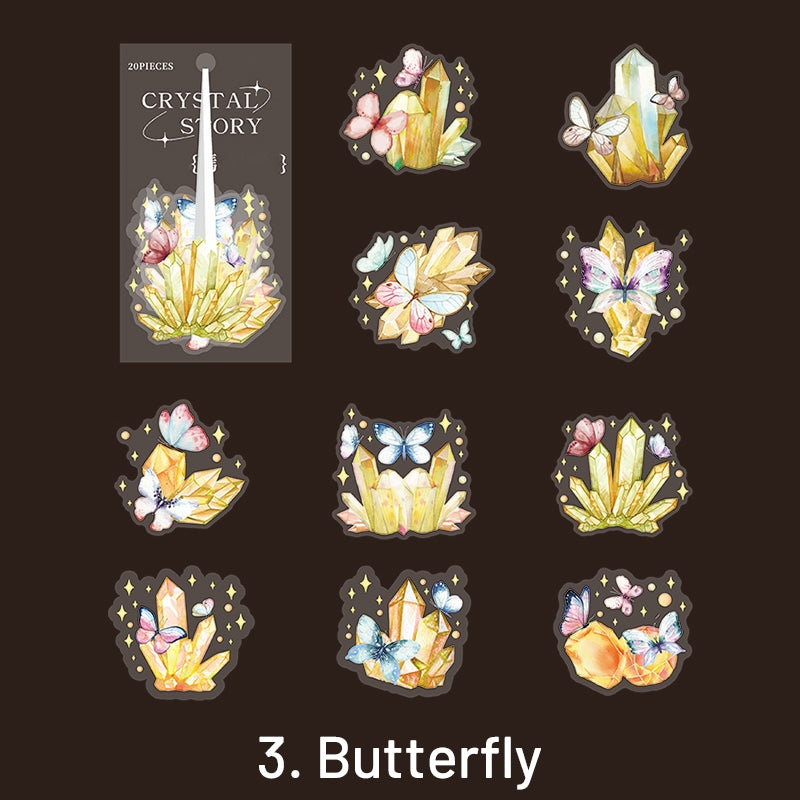 Crystal PET Stickers - Moon, Butterfly, Bottle, Magic, Flower sku-3