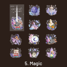 Crystal PET Stickers - Moon, Butterfly, Bottle, Magic, Flower sku-5