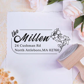 Custom  Address Wooden Rubber Stamp2