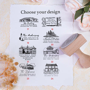 Custom Address Wooden Rubber Stamp13