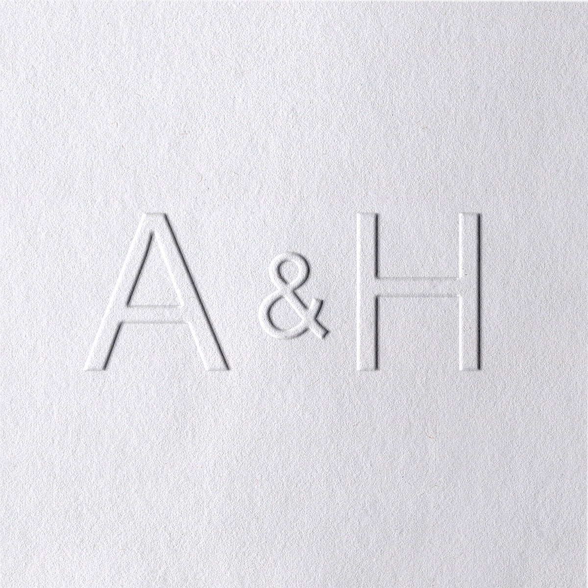 Custom Ampersand Minimalist Initials Wedding Embosser 9