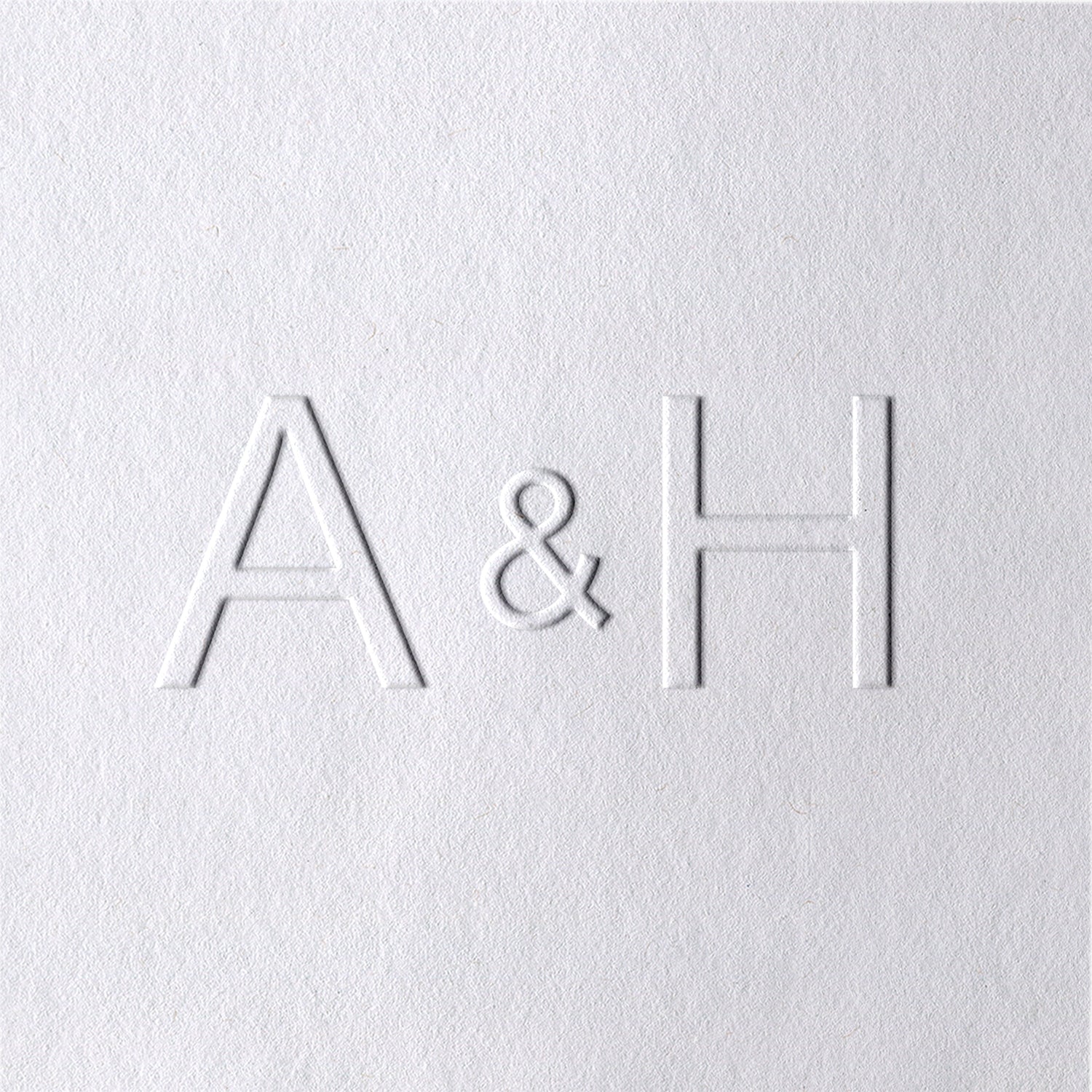 Custom Ampersand Minimalist Initials Wedding Embosser 9