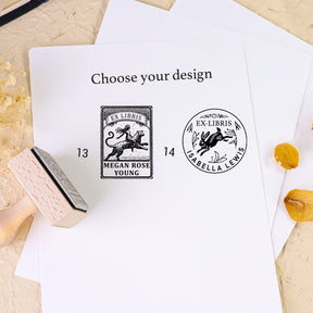 Custom Animal Series Book Wooden Rubber Stamps (14 Designs)6