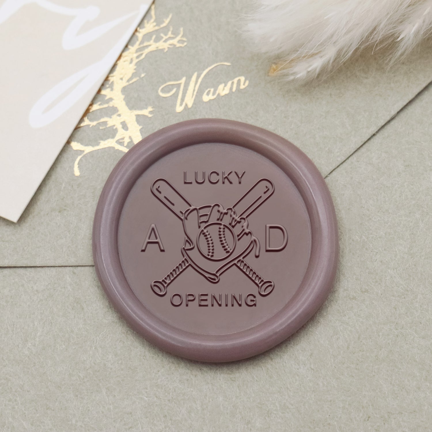 Custom Baseball Name Wax Seal Stamp - Stamprints1