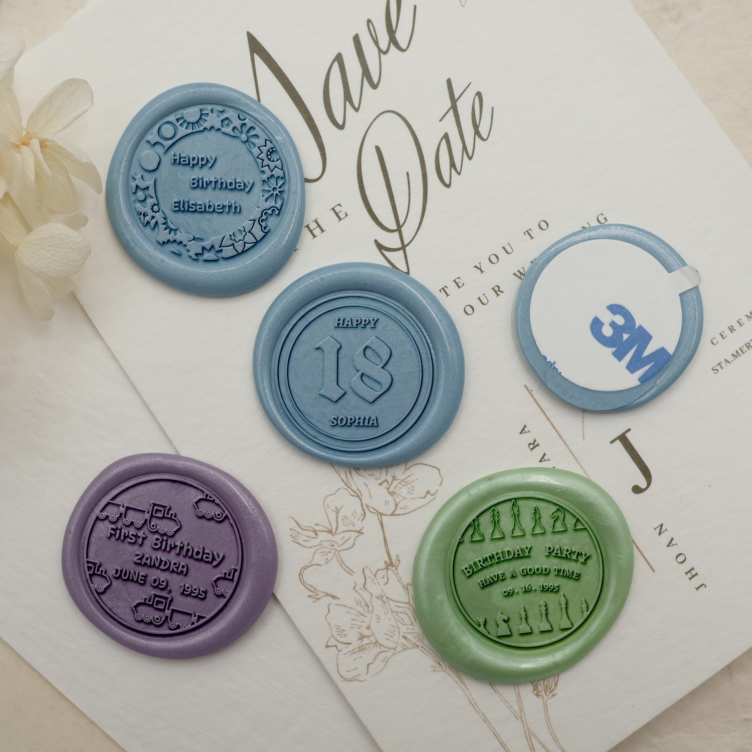 Custom birthday Wax Seal Stamp  (27 Designs) 3