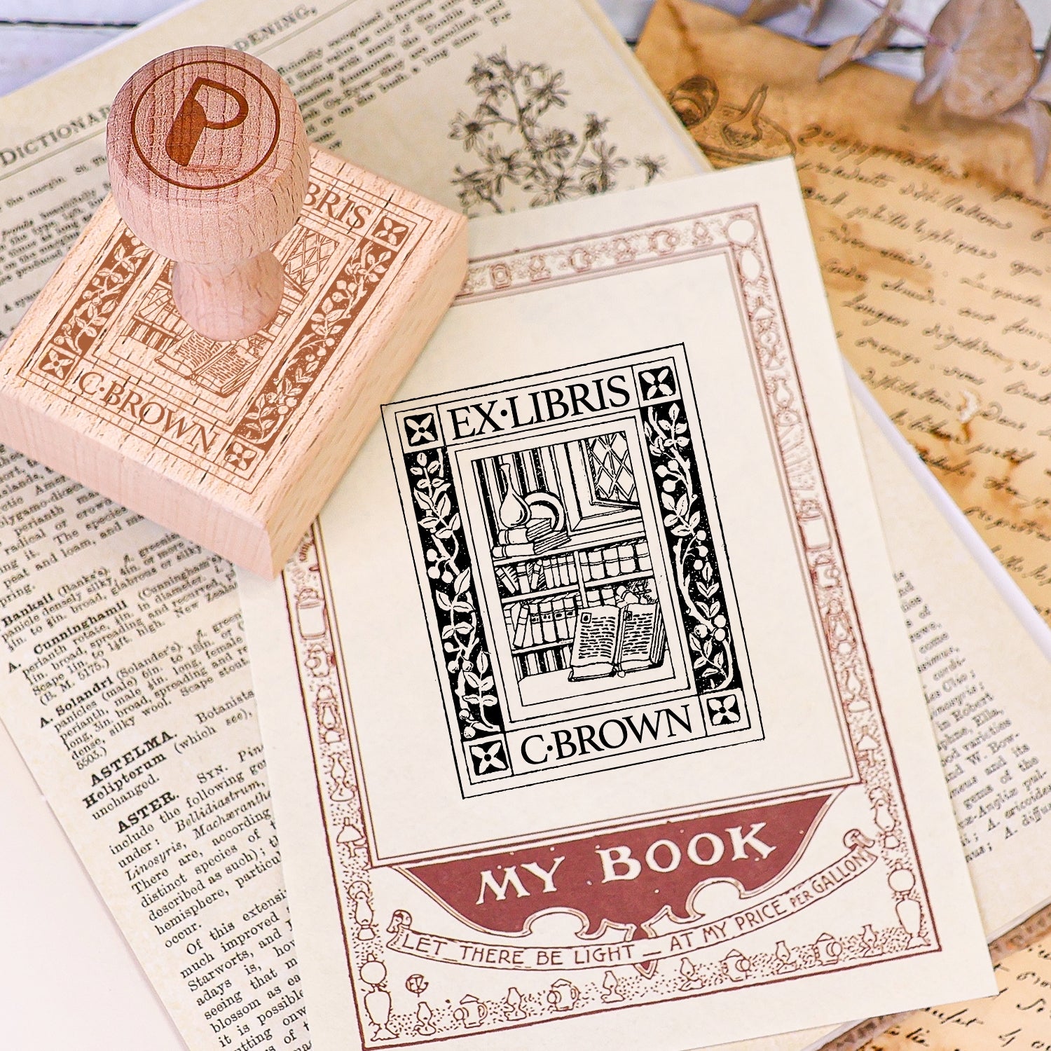 custom book rubber stamp usage book 2