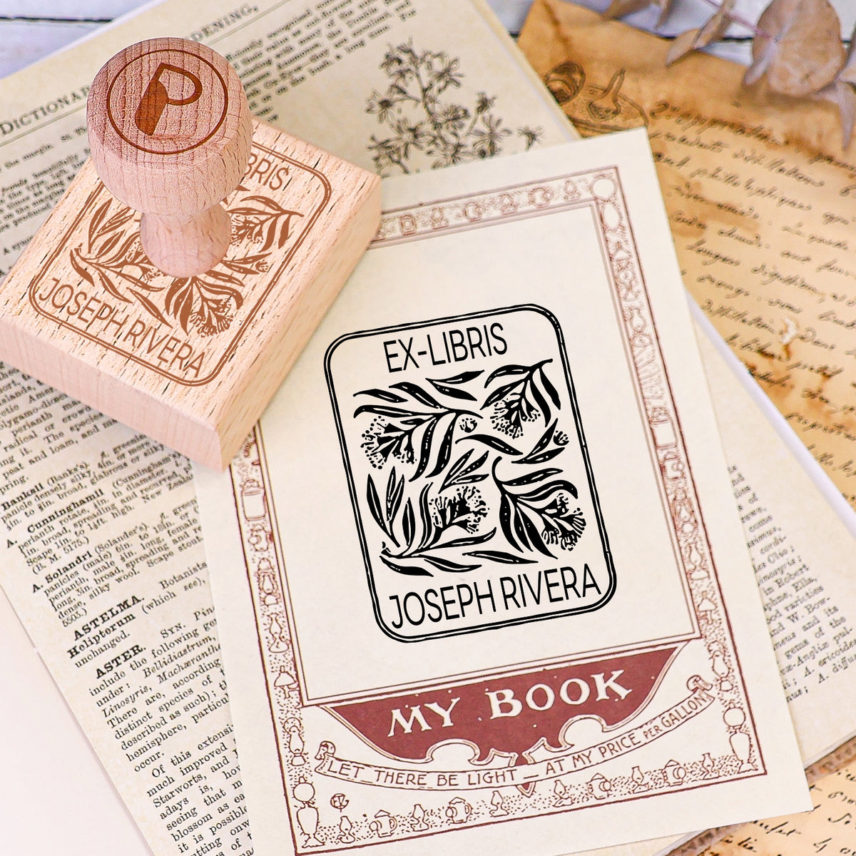 custom book rubber stamp usage book 2