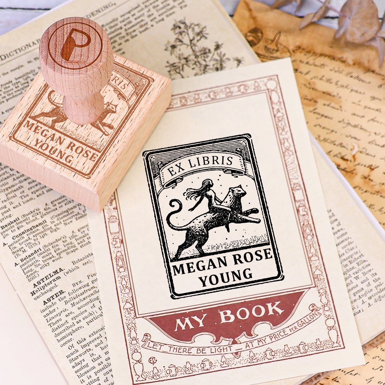 custom book rubber stamp usage book 2