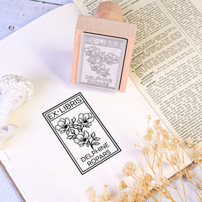 custom book rubber stamp usage book cover