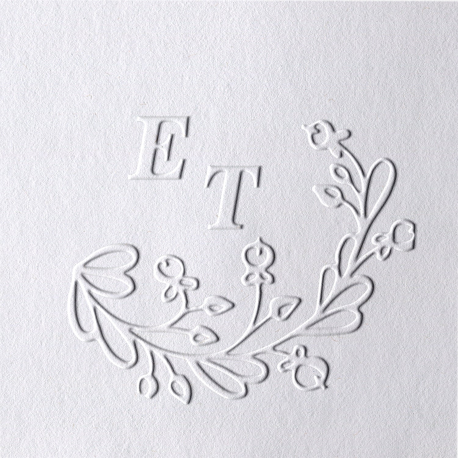 Custom Botanical Initials Wedding Monogram Embosser - Style 11 Custom Botanical Initials Wedding Monogram Embosser - Style 11111