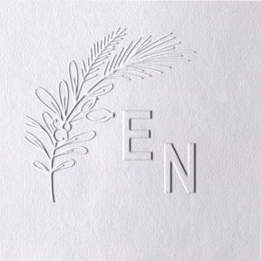 Custom Botanical Initials Wedding Monogram Embosser - Style 14 Custom Botanical Initials Wedding Monogram Embosser - Style 1414