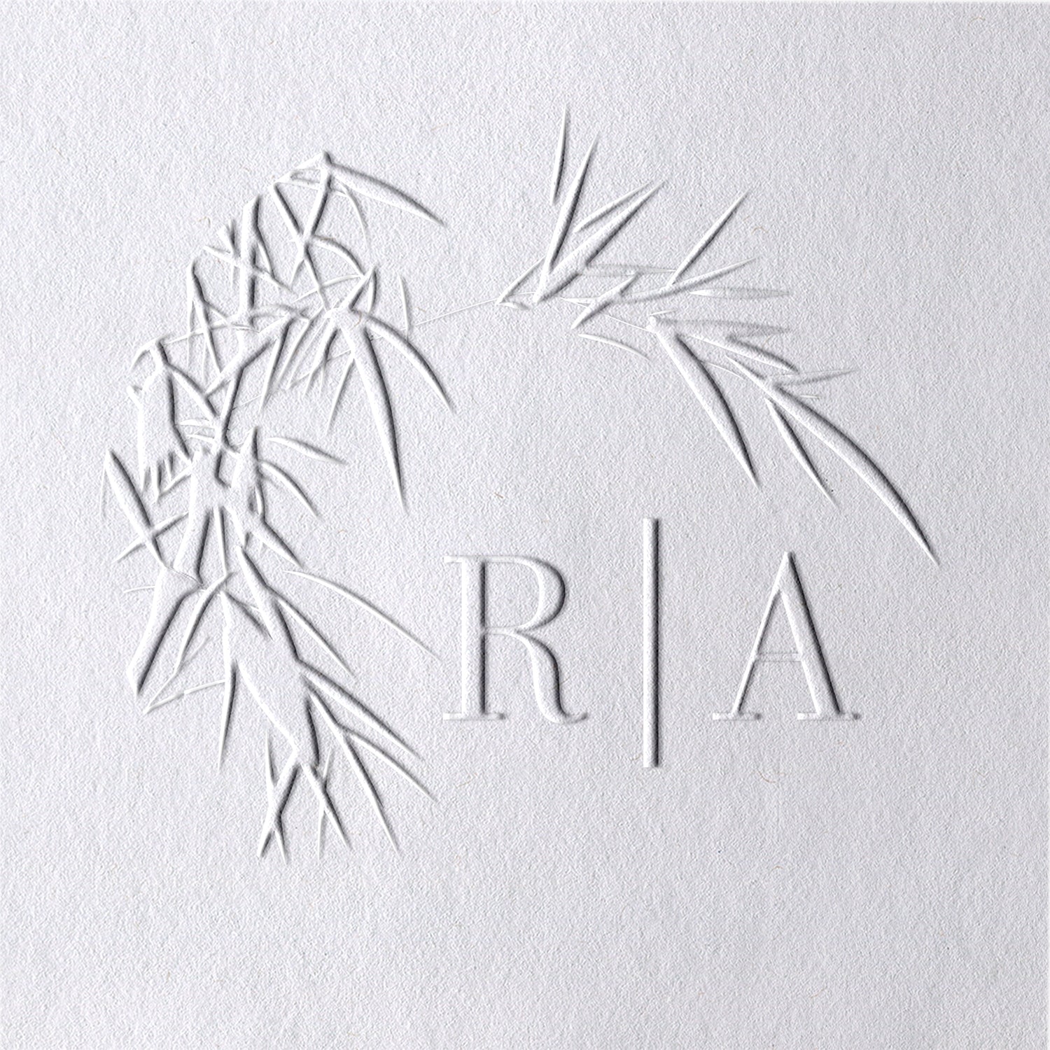 Custom Botanical Initials Wedding Monogram Embosser - Style 17 Custom Botanical Initials Wedding Monogram Embosser - Style 17171