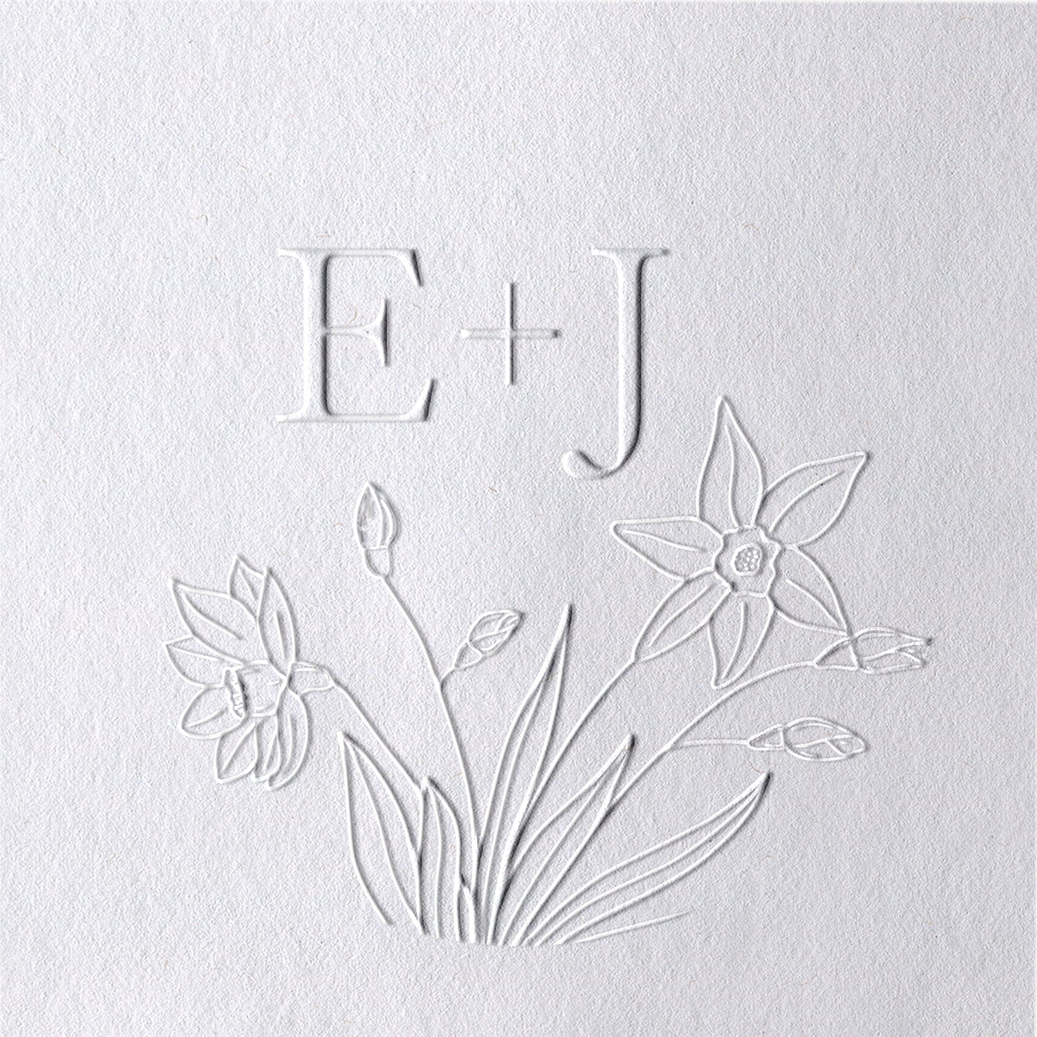 Custom Botanical Initials Wedding Monogram Embosser - Style 20 Custom Botanical Initials Wedding Monogram Embosser - Style 20201