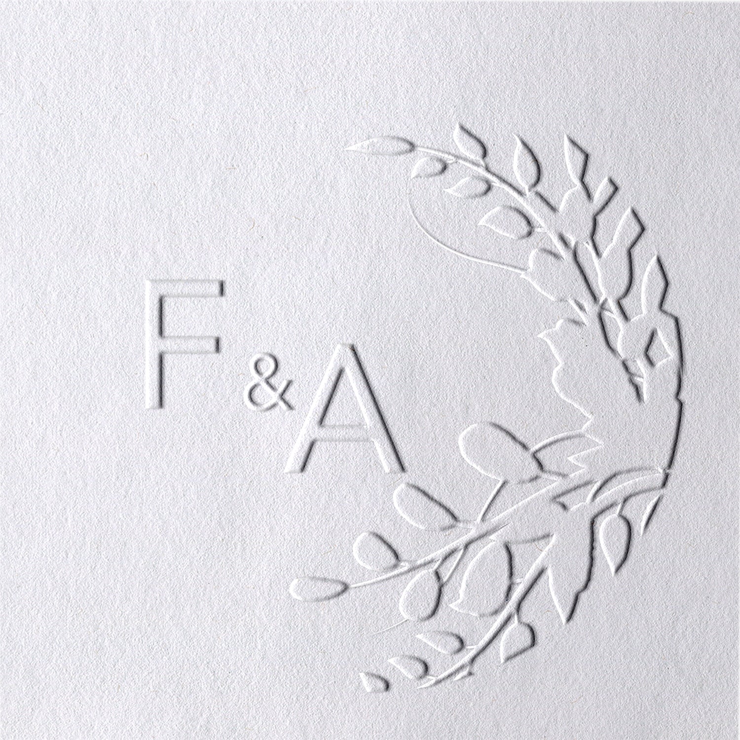 Custom Botanical Initials Wedding Monogram Embosser - Style 25 Custom Botanical Initials Wedding Monogram Embosser - Style 25251