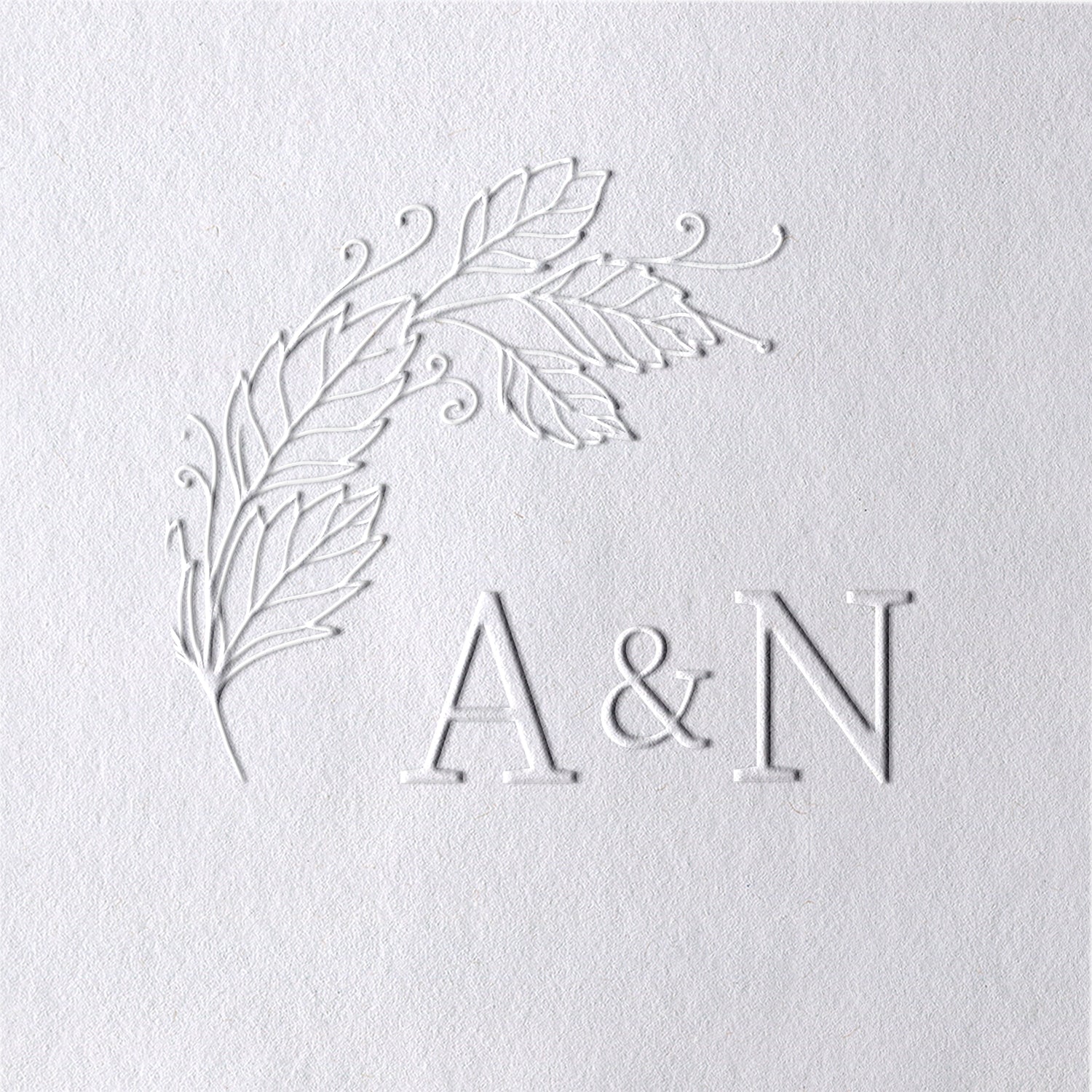 Custom Botanical Initials Wedding Monogram Embosser - Style 6 Custom Botanical Initials Wedding Monogram Embosser - Style 661