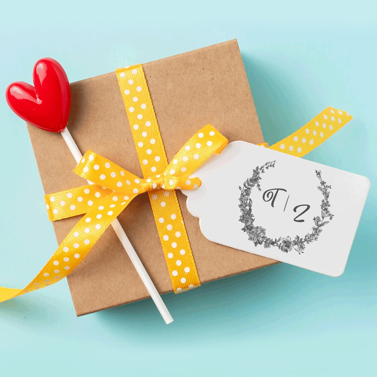 Custom Botanical Wedding Monogram Rubber Stamp - Style 18 wd1