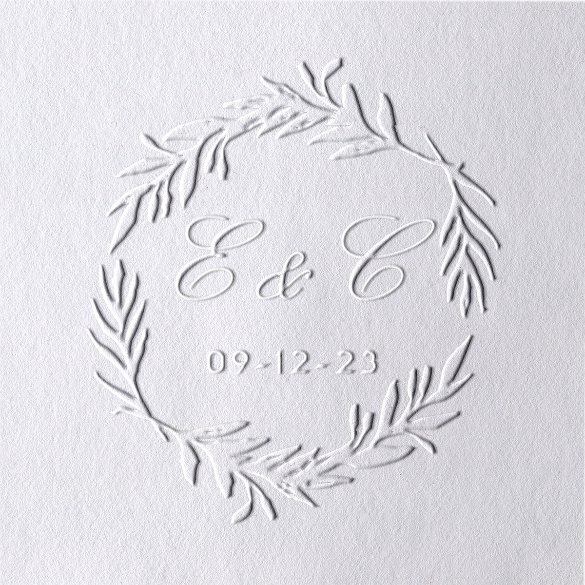 Custom Branch Initials Wedding Monogram Embosser 15