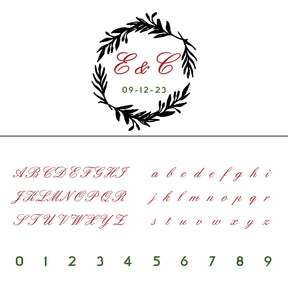 Custom Branch Wreath Wedding Monogram Wax Seal Stamp 14