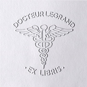 Custom Caduceus Ex Libris Book Embosser2