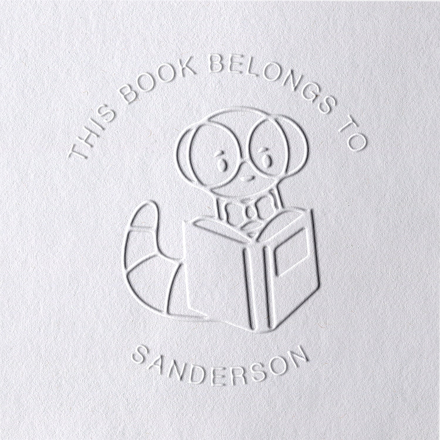 Custom Cartoon Caterpillar Book Embosser Custom Cartoon Caterpillar Book Embosser15-11