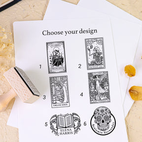 Custom Character Series Book Wooden Rubber Stamps (8 Designs)4