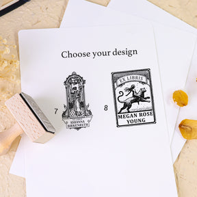 Custom Character Series Book Wooden Rubber Stamps (8 Designs)5