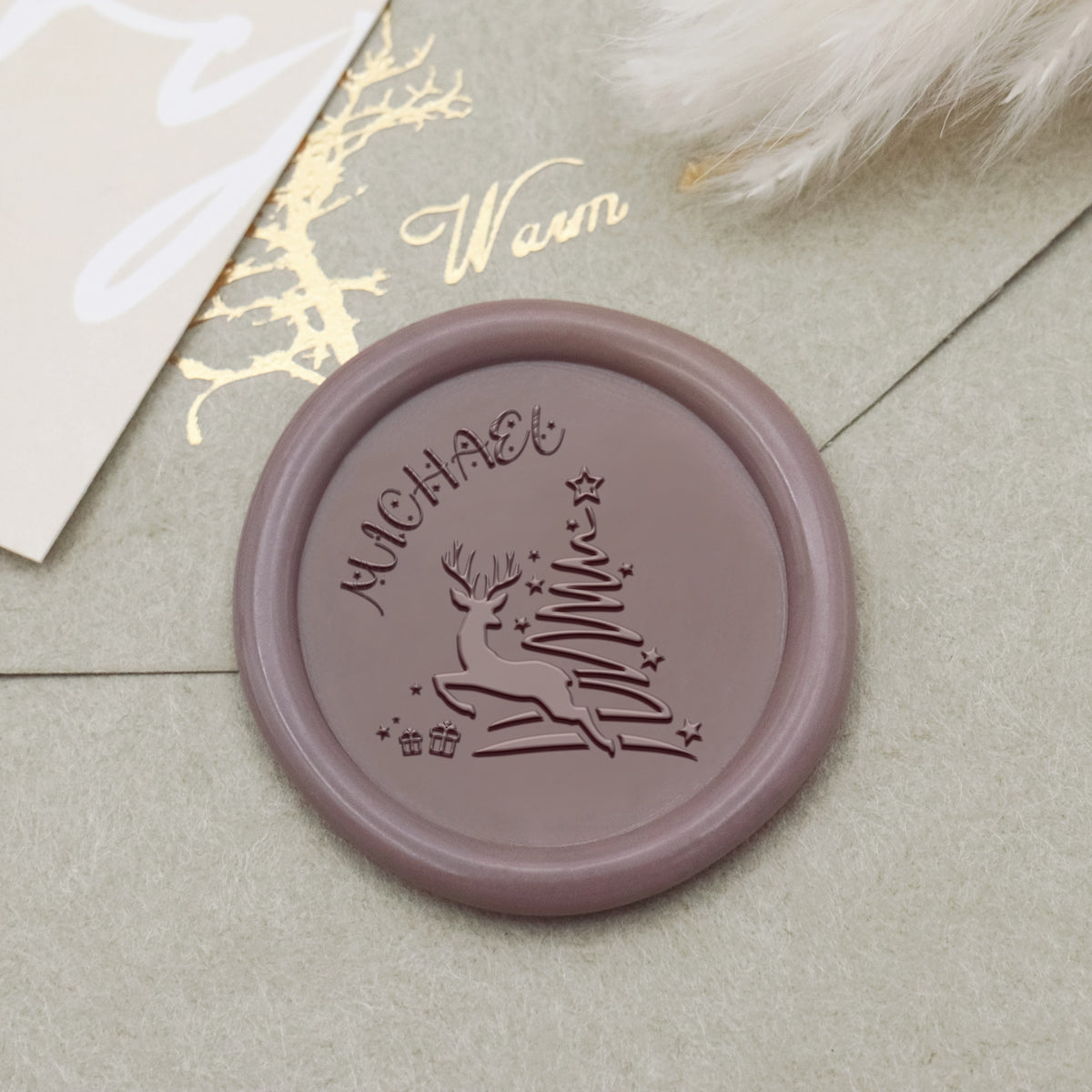 Custom Christmas Name Wax Seal Stamp (27 Designs) 1