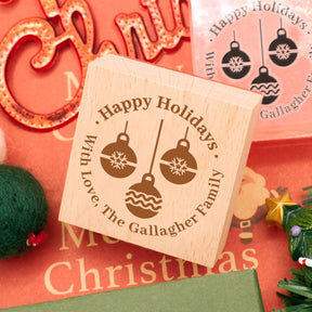 Custom Christmas Ornaments Address Rubber Stamp 3