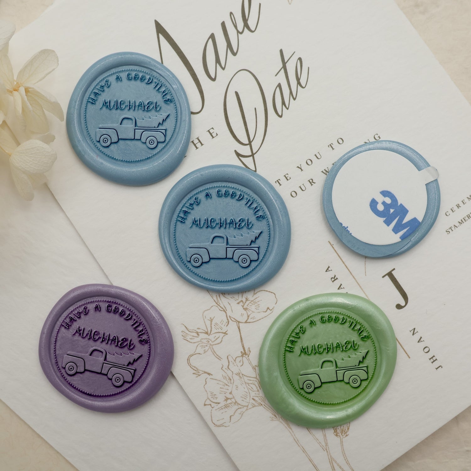 Custom Christmas Tree Truck Name Wax Seal Stamp2