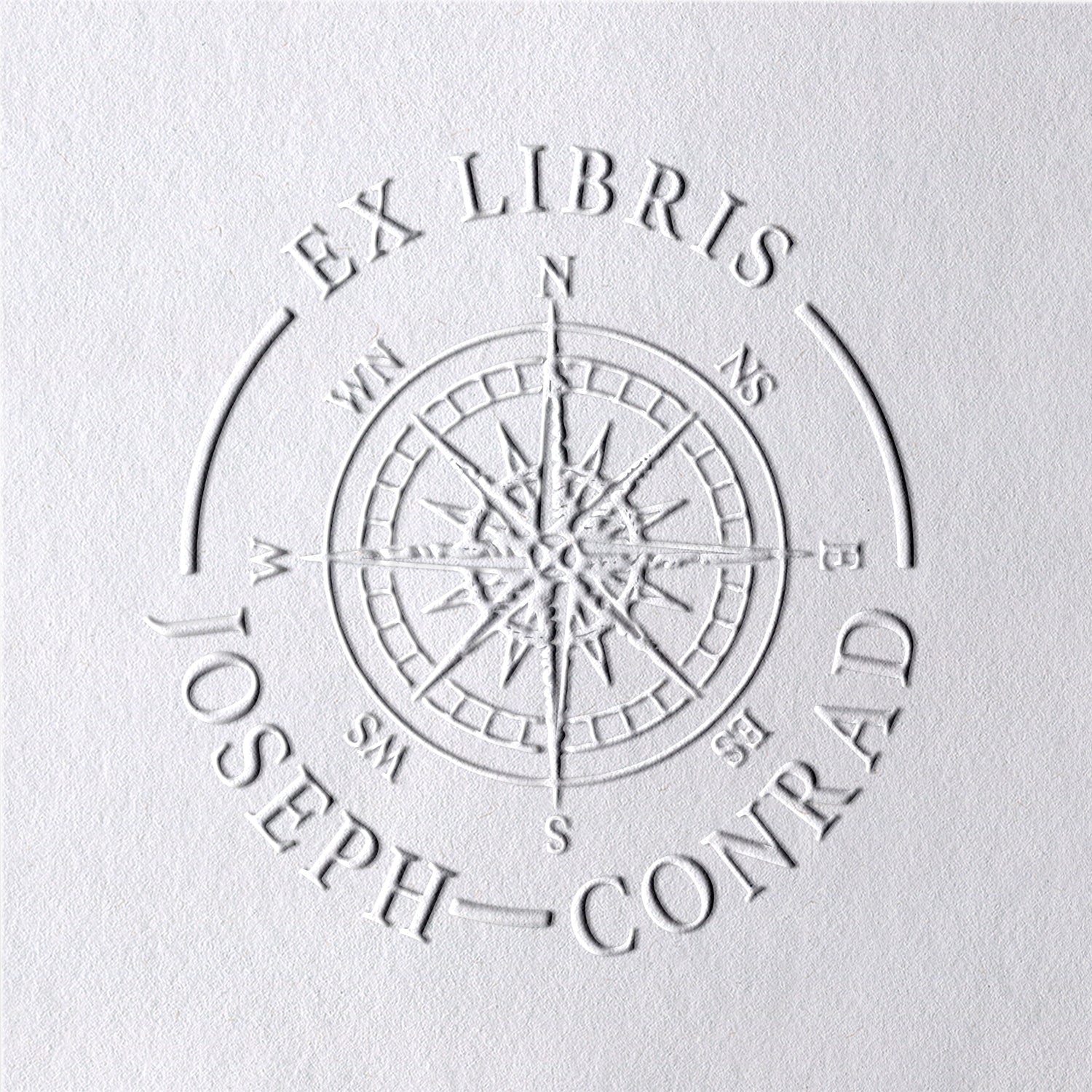 Custom Compass Ex Libris Book Embosser2