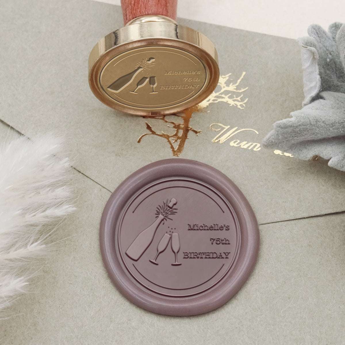Custom Crown Birthday Wax Seal Stamp-11 2