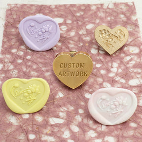 Custom Design Heart Shape Wax Seal Stamp with Your Artwork 1-SP