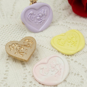Custom Design Heart Shape Wax Seal Stamp with Your Artwork 3