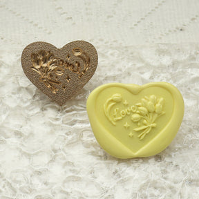 Custom Design Heart Shape Wax Seal Stamp with Your Artwork 4