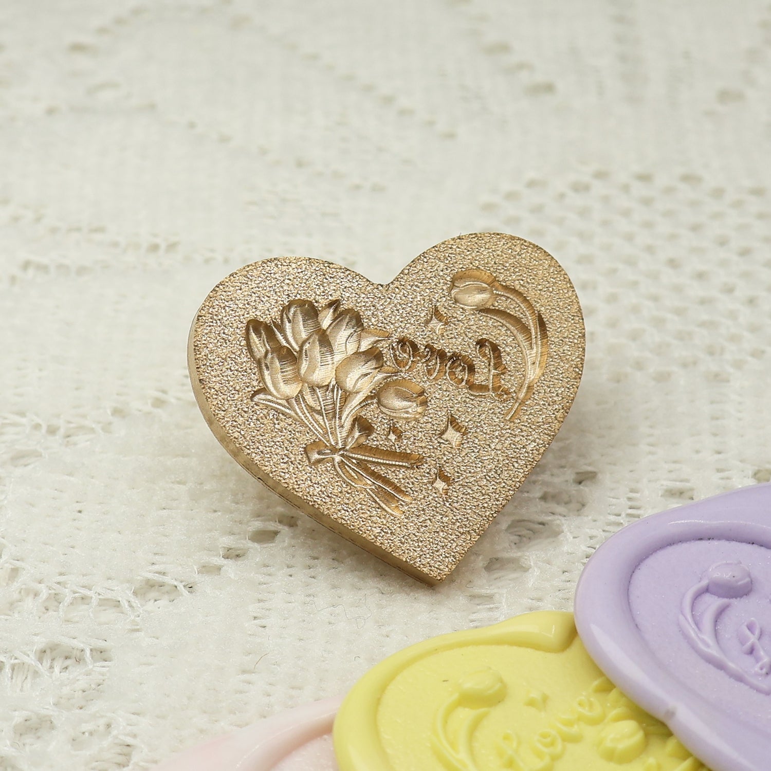 Custom Design Heart Shape Wax Seal Stamp with Your Artwork 5