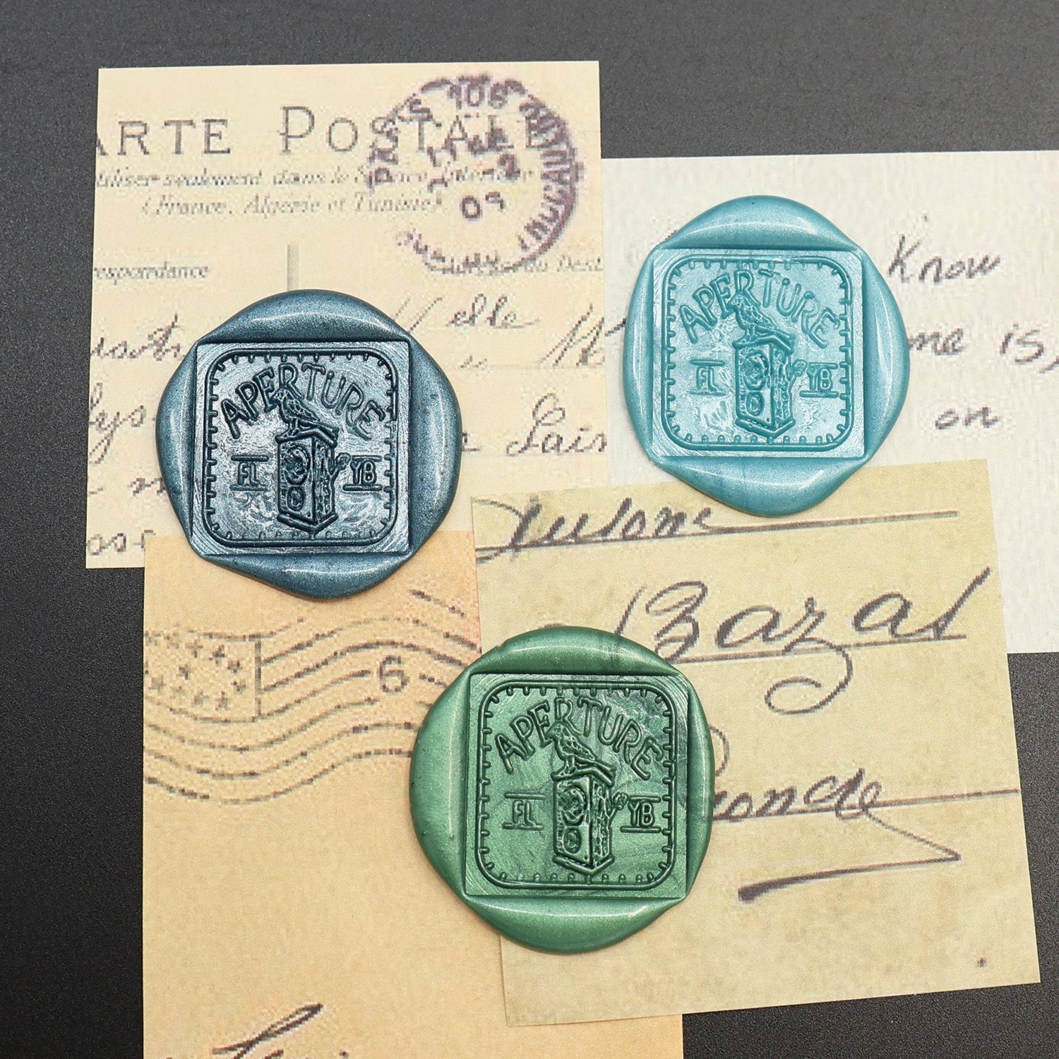 Custom Wax Seal Stamp - Rectangular Custom Wedding Wax Seal Stamp (28 Designs)