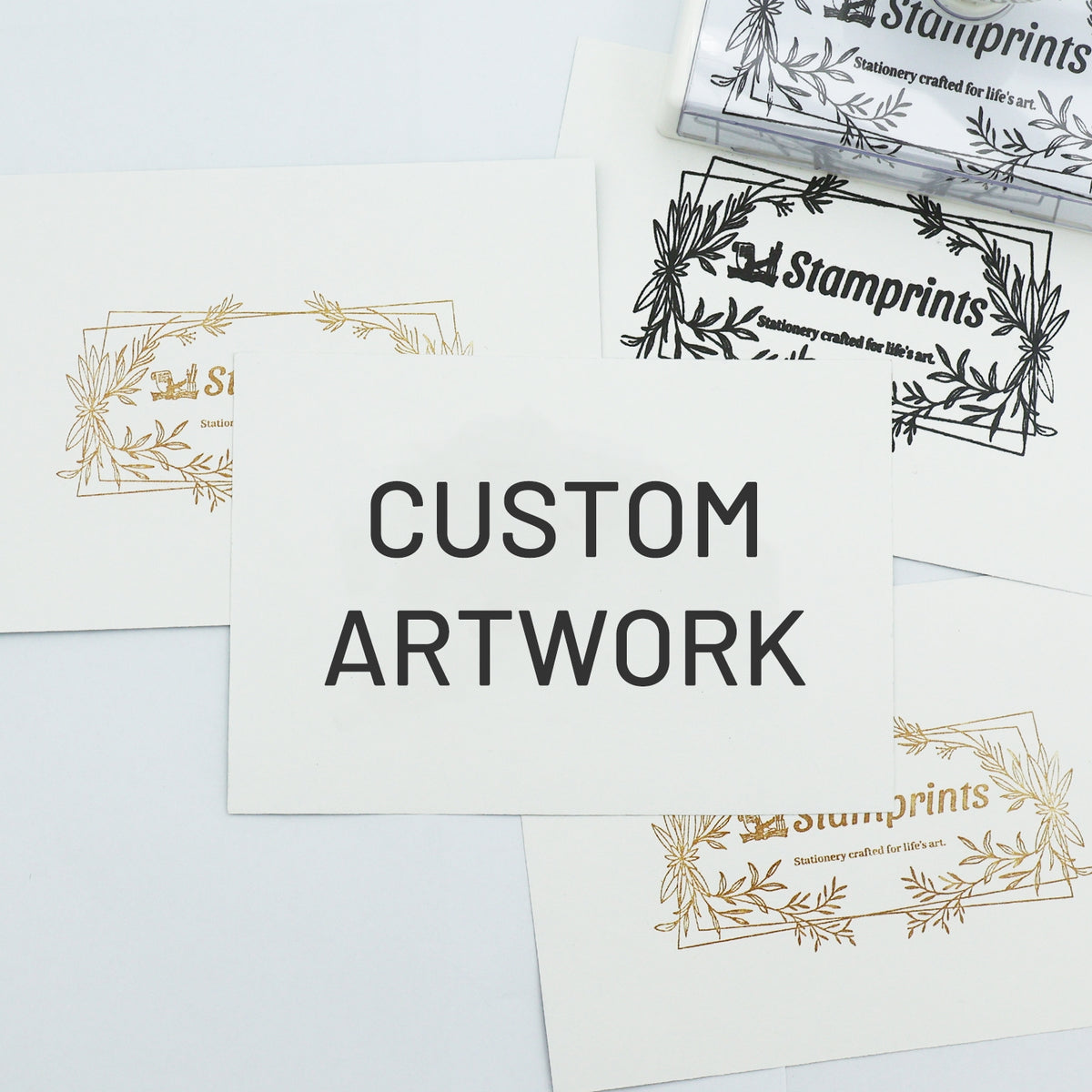 Custom Design White Photosensitive Stamp With Your Artwork Self Ink2