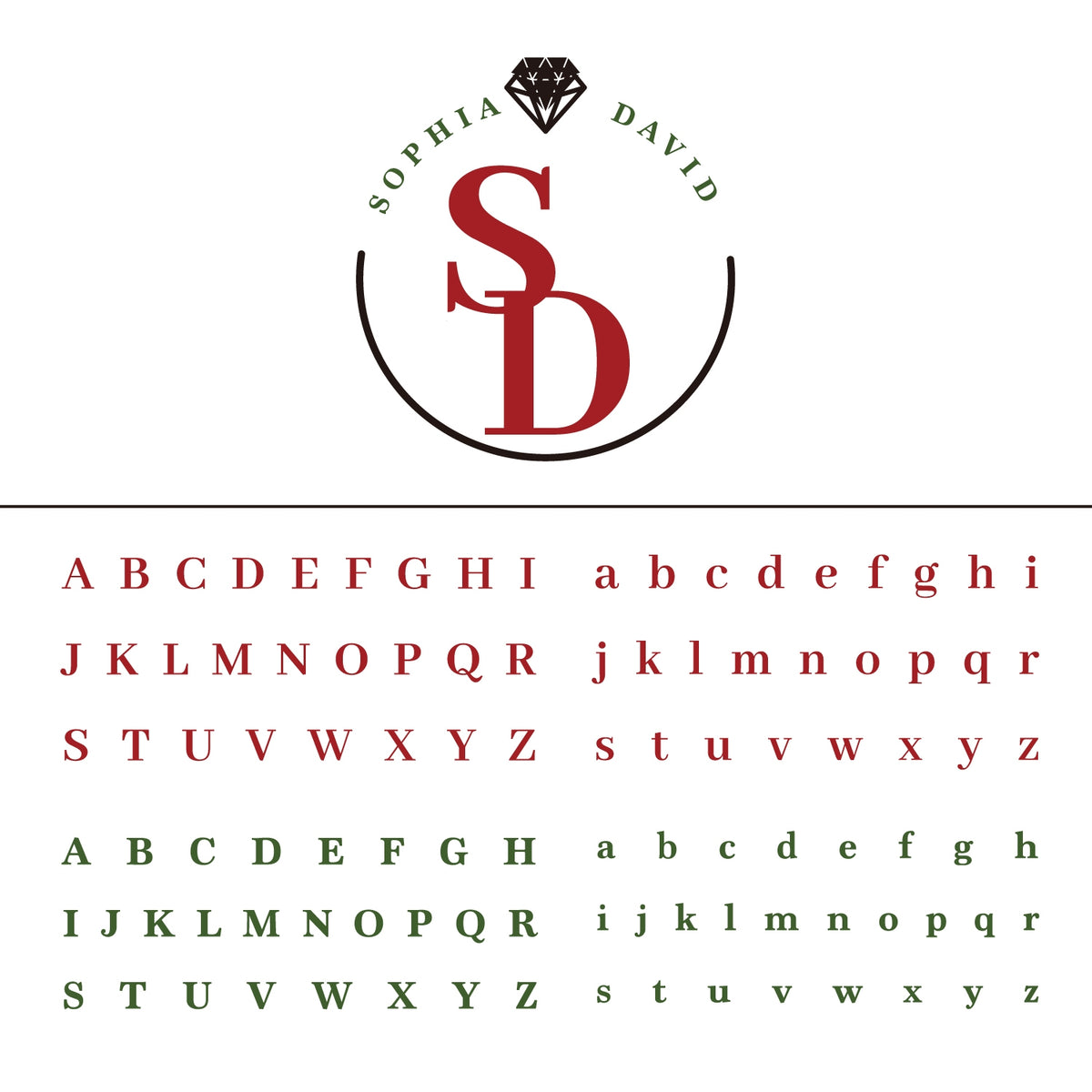 Custom Diamond Wedding Monogram Wax Seal Stamp 4