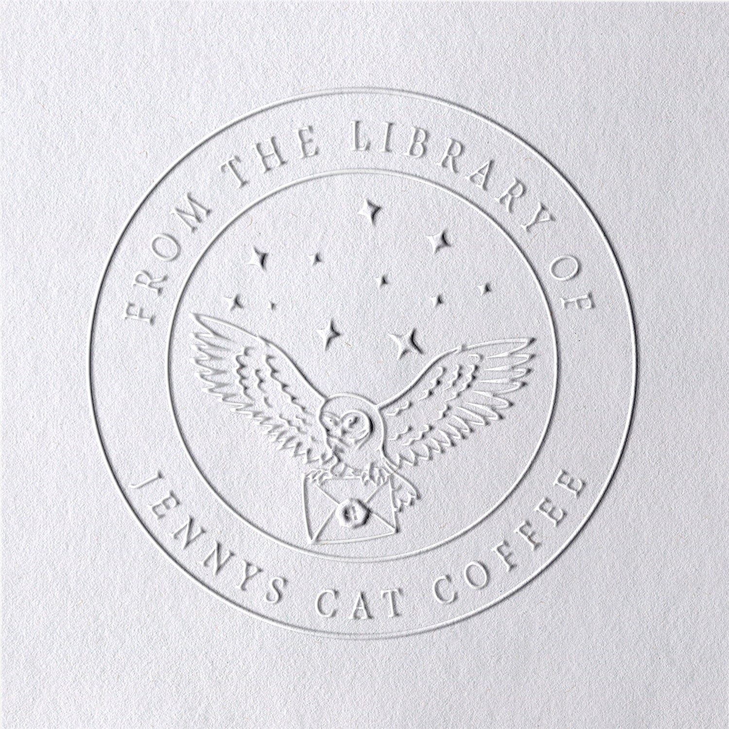 Custom Eagle and Stars From The Library Of Book Embosser2