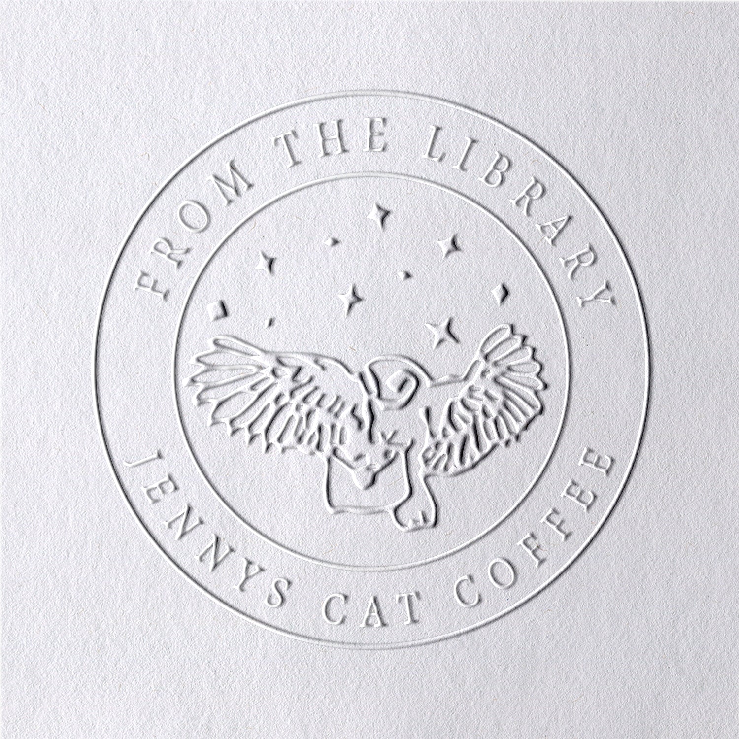 Custom Eagle and Stars From The Library Of Book Embosser2