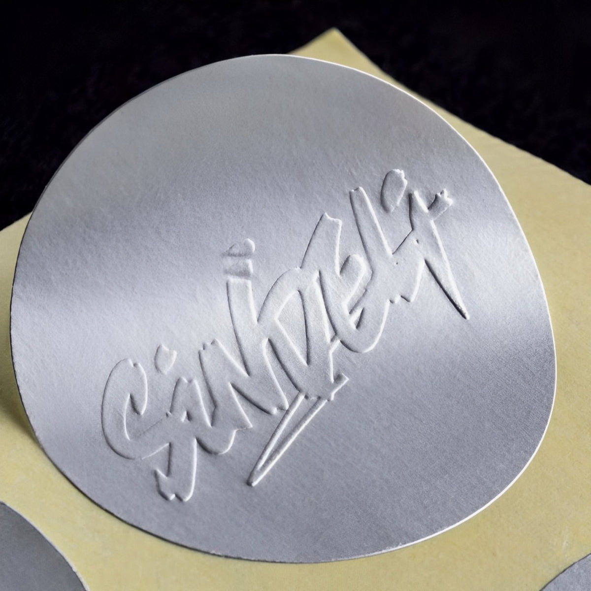 Embossed Meter Label Premium Embossed Foil Stickers | Gold & Silver Branding Labels | Stamprints