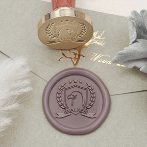 Custom Walker Family Eagle Crest Wax Seal Stamp