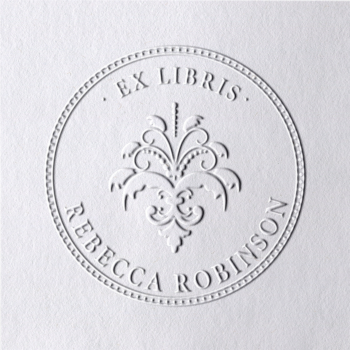 Custom Fleur de Lys Ex Libris Book Embosser2