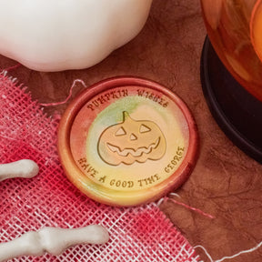 Custom Ghost Face Pumpkin Halloween Name Wax Seal Stamp 2