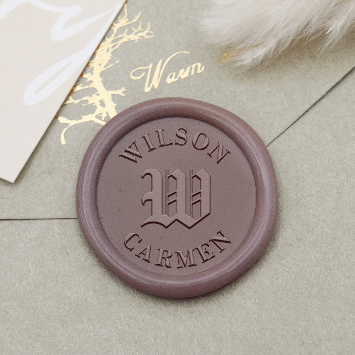 Custom Gothic Initial Name Wax Seal Stamp 1