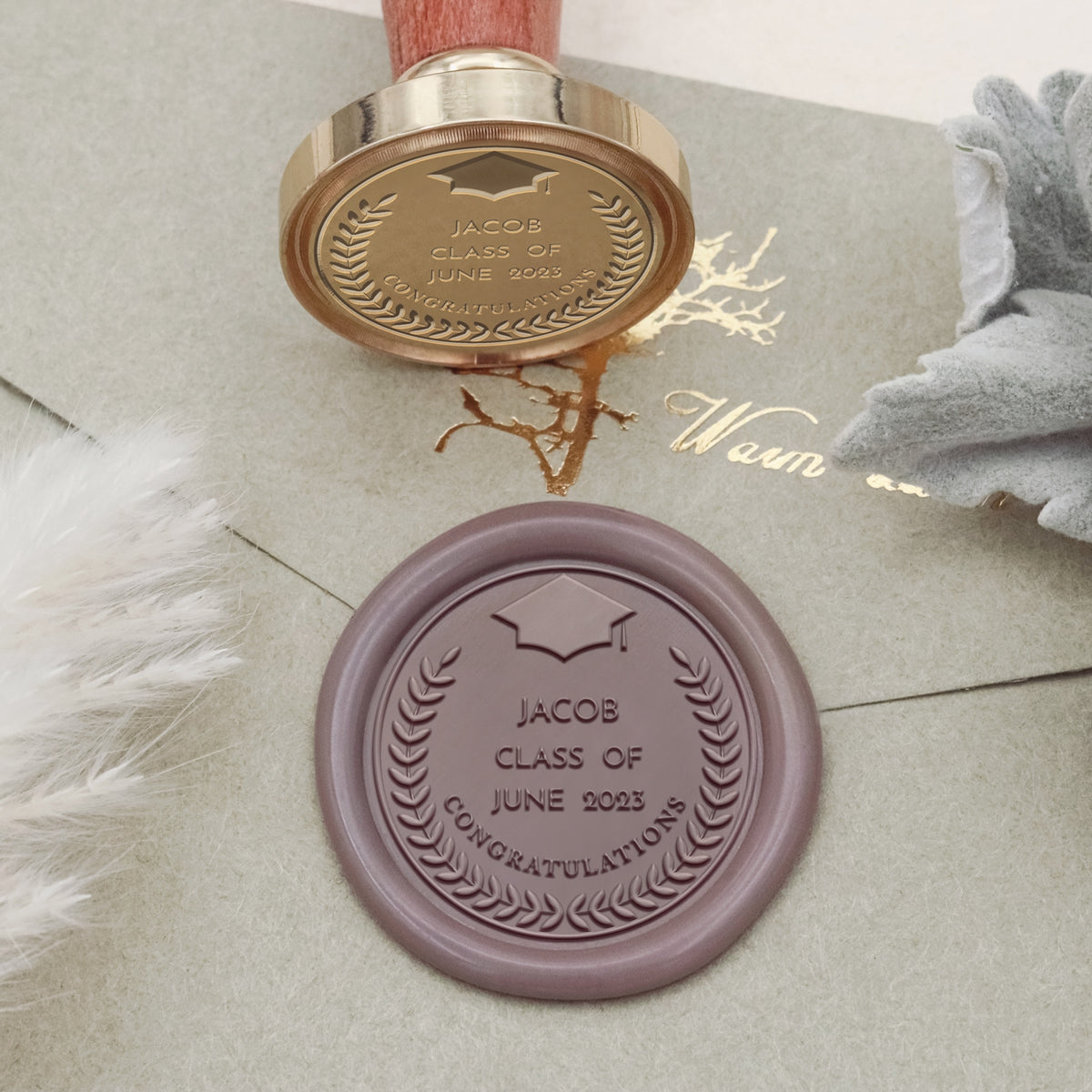 Custom Graduation Wax Seal Stamp - Style 22 2