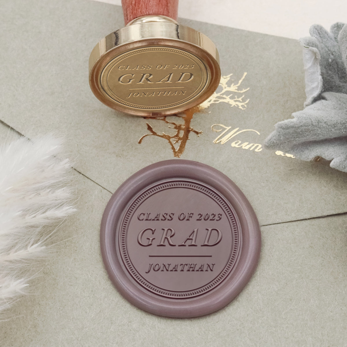 Custom Graduation Wax Seal Stamp - Style 8 2