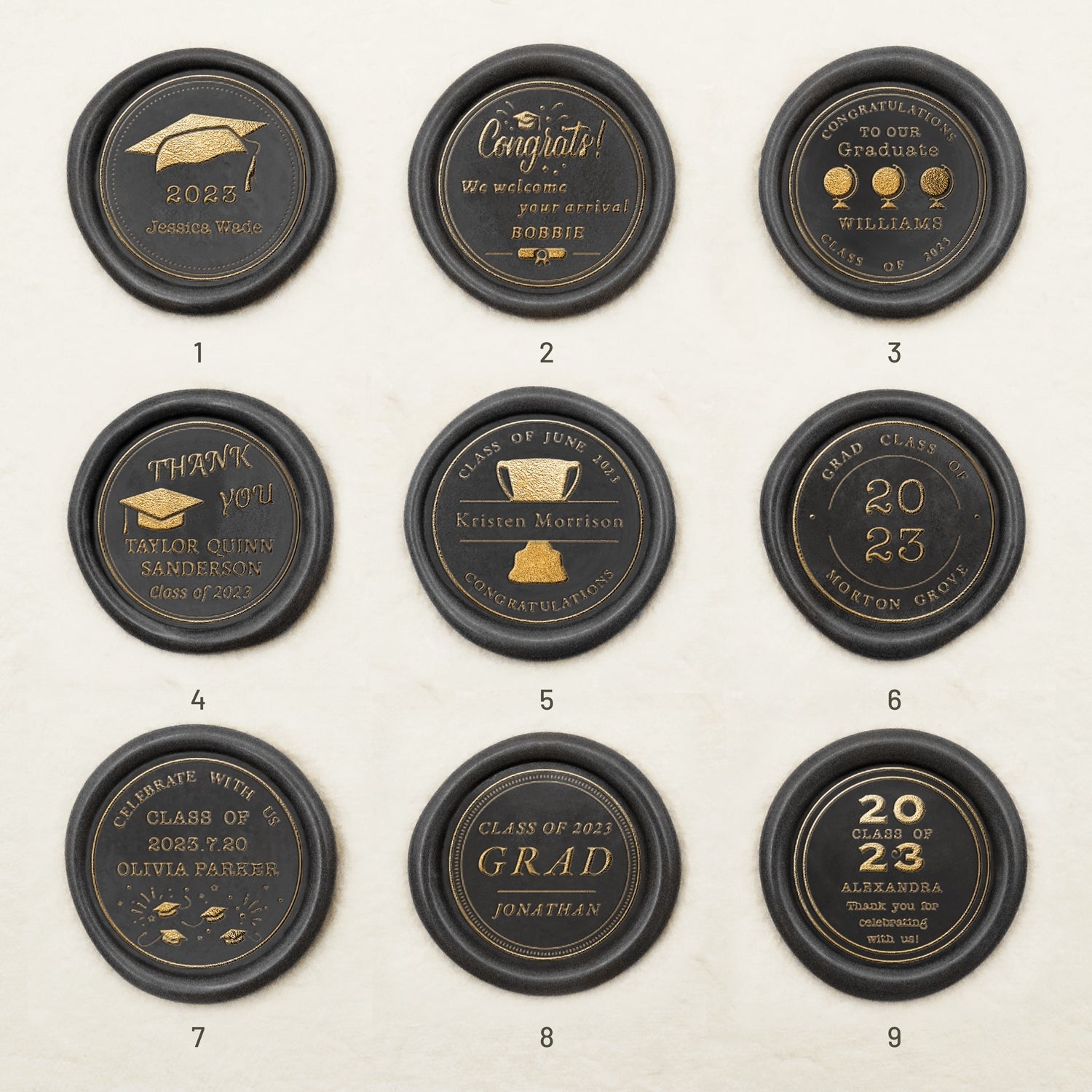 Custom Graduation Wax Seal Stamp (27 Designs)-sku1